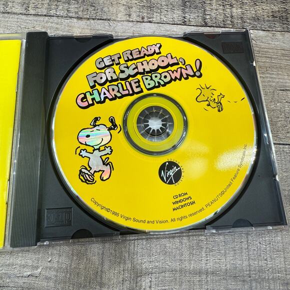 Get Ready For School, Charlie Brown! Instruction Manual CD ROM 1995 - Picture 5 of 5